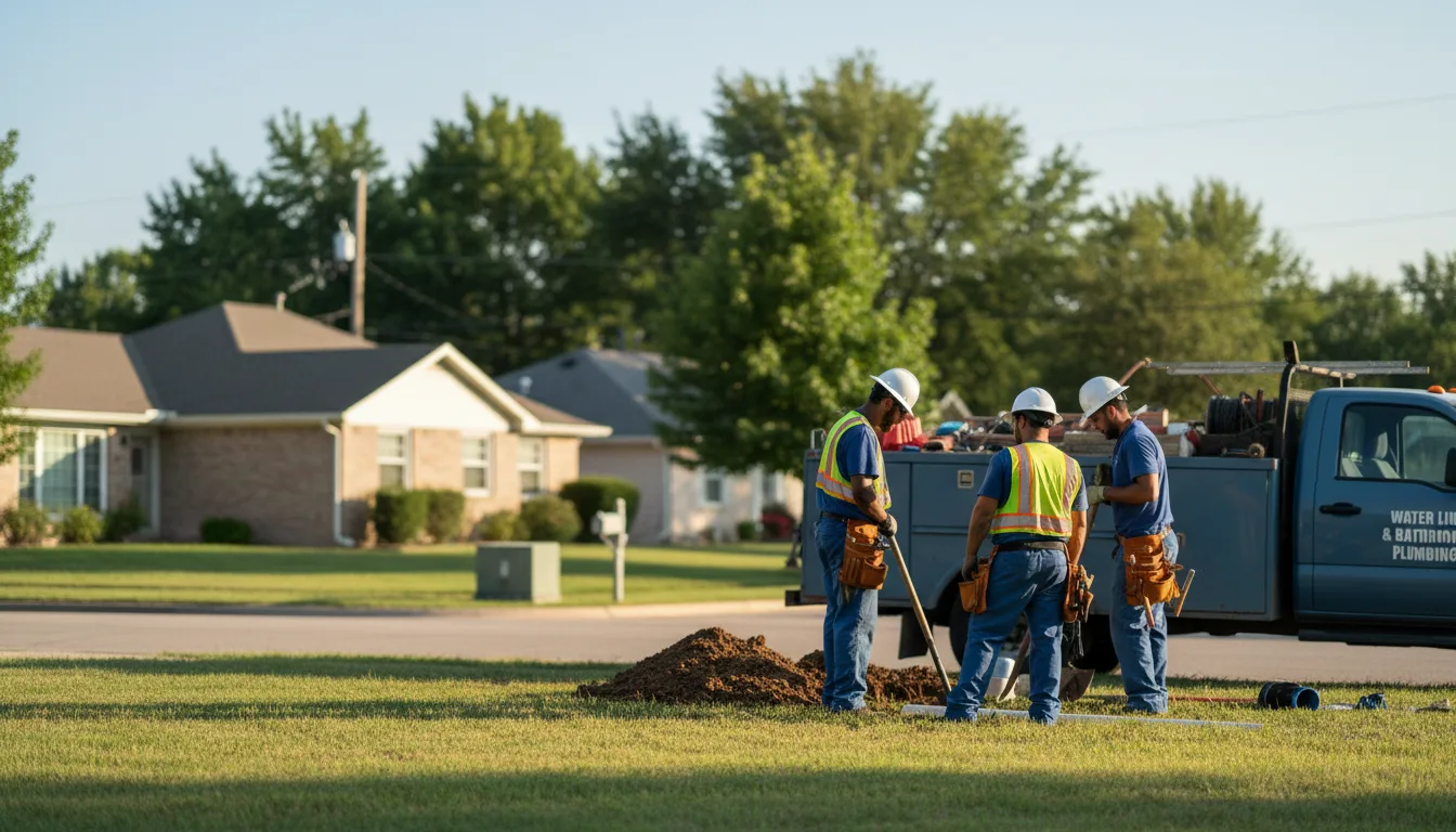 Residential water line and bathroom plumbing service in Holmesville, OH